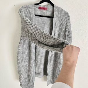 Gray Knit Cardigan